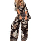 ⏳Limited-time 50% off⏰Women's Casual Printed V-Neck Top & Trousers Set👚👖