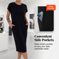 ⏳Limited-time 50% off⏰Women's T-Shirt Dress – Soft, Pockets, Effortless Midi👗