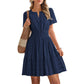 ⏳Limited-time 50% off⏰Women's Short Sleeve Tiered Mini Dress👗