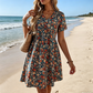 ⏳Limited-time 50% off⏰Women's Summer Floral V-Neck Short Sleeve Dress💐👗