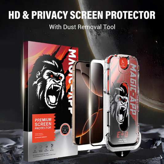 ⏳Limited-time 50% off⏰HD & Privacy Screen Protector with Dust Removal Tool📱🛡️