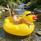 ⏳Limited-time 50% off⏰Large Yellow Duck Inflatable Pool Float – Extra-thick vinyl, fun design & perfect for pool, lake or beach – supports adults & kids 🦆🌊