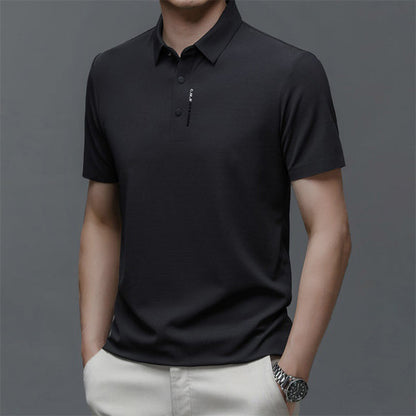 ⏳Limited-time 50% off⏰Men's Ice Silk Cuffs and Chest Dual Graphic Short Sleeve👔