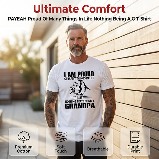 ⏳Limited-time 50% off⏰Proud Grandpa Graphic Print T-Shirt👕💯