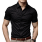 ⏳Limited-time 50% off⏰Men's Textured Black Short Sleeve Shirt👔