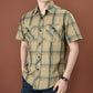 ⏳Limited-time 50% off⏰Men's Casual Plaid Short Sleeve Shirt 👔