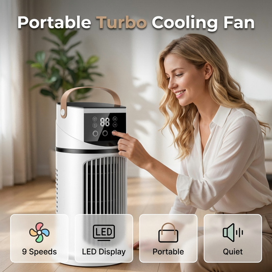 ⏳Limited-time 50% off⏰9-Speed Portable Turbo Cooling Fan🍃❄️