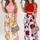 ⏳Limited-time 50% off⏰Women's Two-Piece Fitted Short Sleeve T-Shirt & Loose Trousers Set💐👚👖