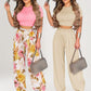 ⏳Limited-time 50% off⏰Women's Two-Piece Fitted Short Sleeve T-Shirt & Loose Trousers Set💐👚👖