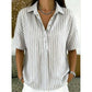 ⏳Limited-time 50% off⏰Women's Casual Striped Short-Sleeve Shirt👔👚