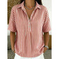 ⏳Limited-time 50% off⏰Women's Casual Striped Short-Sleeve Shirt👔👚