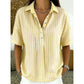 ⏳Limited-time 50% off⏰Women's Casual Striped Short-Sleeve Shirt👔👚