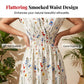 ⏳Limited-time 50% off⏰Women's Floral V-Neck Smocked Waist Maxi Dress💐👗