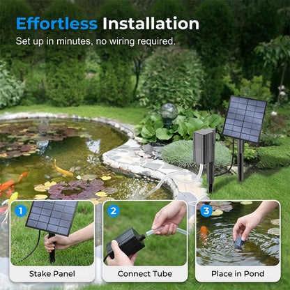 ⏳Limited-time 50% off⏰Solar Pond Aerator with Air Pump🫧🐟