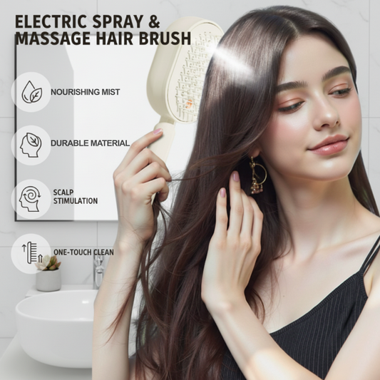 ⏳Limited-time 50% off⏰Electric Spray & Massage Hair Brush💦🪮