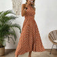 ⏳Limited-time 50% off⏰Women's Polka Dot Halter Neck Dress👗
