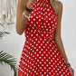 ⏳Limited-time 50% off⏰Women's Polka Dot Halter Neck Dress👗