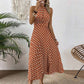 ⏳Limited-time 50% off⏰Women's Polka Dot Halter Neck Dress👗