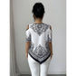 ⏳Limited-time 50% off⏰Boho Chic Cold Shoulder Top Irregular Hem Short Sleeve Tee👚