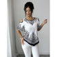 ⏳Limited-time 50% off⏰Boho Chic Cold Shoulder Top Irregular Hem Short Sleeve Tee👚
