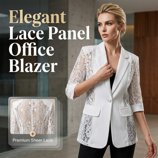 ⏳Limited-time 50% off⏰Summer Breathable White Lace Blazer Slim Fit Suit Jacket🧥