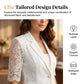 ⏳Limited-time 50% off⏰Summer Breathable White Lace Blazer Slim Fit Suit Jacket🧥