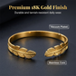 ⏳Limited-time 50% off⏰18K Gold Plated Leaf Open Cuff Bracelet | Adjustable Stainless Steel Nature Bangle for Women🫶