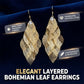 ⏳Limited-time 50% off⏰Women's Elegant Cascading Hollow Leaf Earrings👂🍃