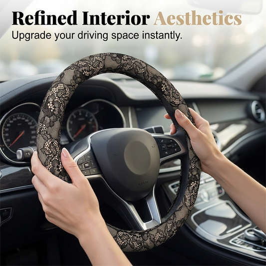 ⏳Limited-time 50% off⏰Elegant Lace Steering Wheel Cover – Breathable, Anti-Slip, Chic🚗🌸