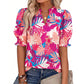 ⏳Limited-time 50% off⏰Women's Summer Floral Top with Puff Sleeves💐👔