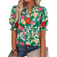 ⏳Limited-time 50% off⏰Women's Summer Floral Top with Puff Sleeves💐👔