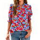 ⏳Limited-time 50% off⏰Women's Summer Floral Top with Puff Sleeves💐👔