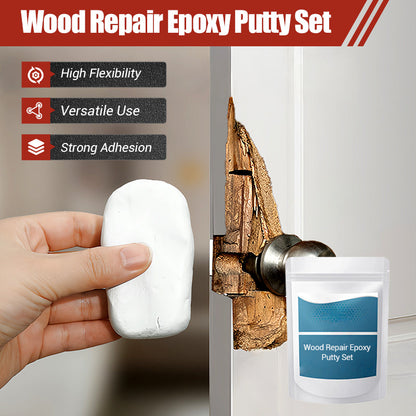 ⏳Limited-time 50% off⏰Wood Repair Putty Kit with Colour Tint | Epoxy Wood Filler for Holes & Cracks | Sandable & Screw-Holding Furniture Restorer🛠️