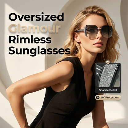 ⏳Limited-time 50% off⏰Rimless Oversized Square Sunglasses🕶️🏖️