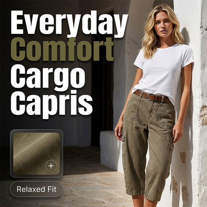 ⏳Limited-time 50% off⏰Women's Relaxed Casual Cargo Capris👖