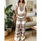 ⏳Limited-time 50% off⏰Women's Printed Top & Pants 2-Piece Set👚👖