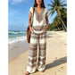 ⏳Limited-time 50% off⏰Women's Printed Top & Pants 2-Piece Set👚👖