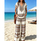⏳Limited-time 50% off⏰Women's Printed Top & Pants 2-Piece Set👚👖