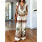 ⏳Limited-time 50% off⏰Women's Printed Top & Pants 2-Piece Set👚👖