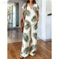 ⏳Limited-time 50% off⏰Women's Printed Top & Pants 2-Piece Set👚👖