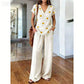 ⏳Limited-time 50% off⏰Women's Printed Top & Pants 2-Piece Set👚👖