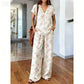 ⏳Limited-time 50% off⏰Women's Printed Top & Pants 2-Piece Set👚👖