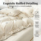 ⏳Limited-time 50% off⏰Luxury Cooling Ice Silk Bedding Set with Ruffles🛌