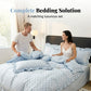 ⏳Limited-time 50% off⏰Luxury Cooling Ice Silk Bedding Set with Ruffles🛌
