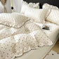 ⏳Limited-time 50% off⏰Luxury Cooling Ice Silk Bedding Set with Ruffles🛌