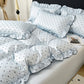 ⏳Limited-time 50% off⏰Luxury Cooling Ice Silk Bedding Set with Ruffles🛌
