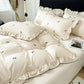 ⏳Limited-time 50% off⏰Luxury Cooling Ice Silk Bedding Set with Ruffles🛌