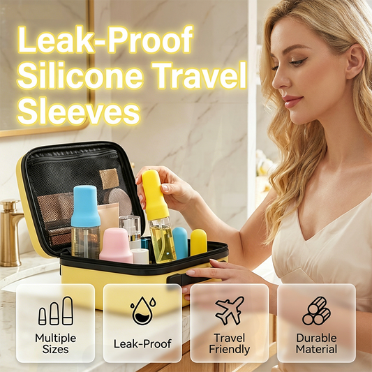 ⏳Limited-time 50% off⏰Protective Silicone Sleeves for Travel Toiletry Bottles🧴✨