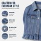 ⏳Limited-time 50% off⏰Women's Summer Ruffled Sleeve Denim Jacket🧥