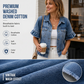 ⏳Limited-time 50% off⏰Women's Summer Ruffled Sleeve Denim Jacket🧥